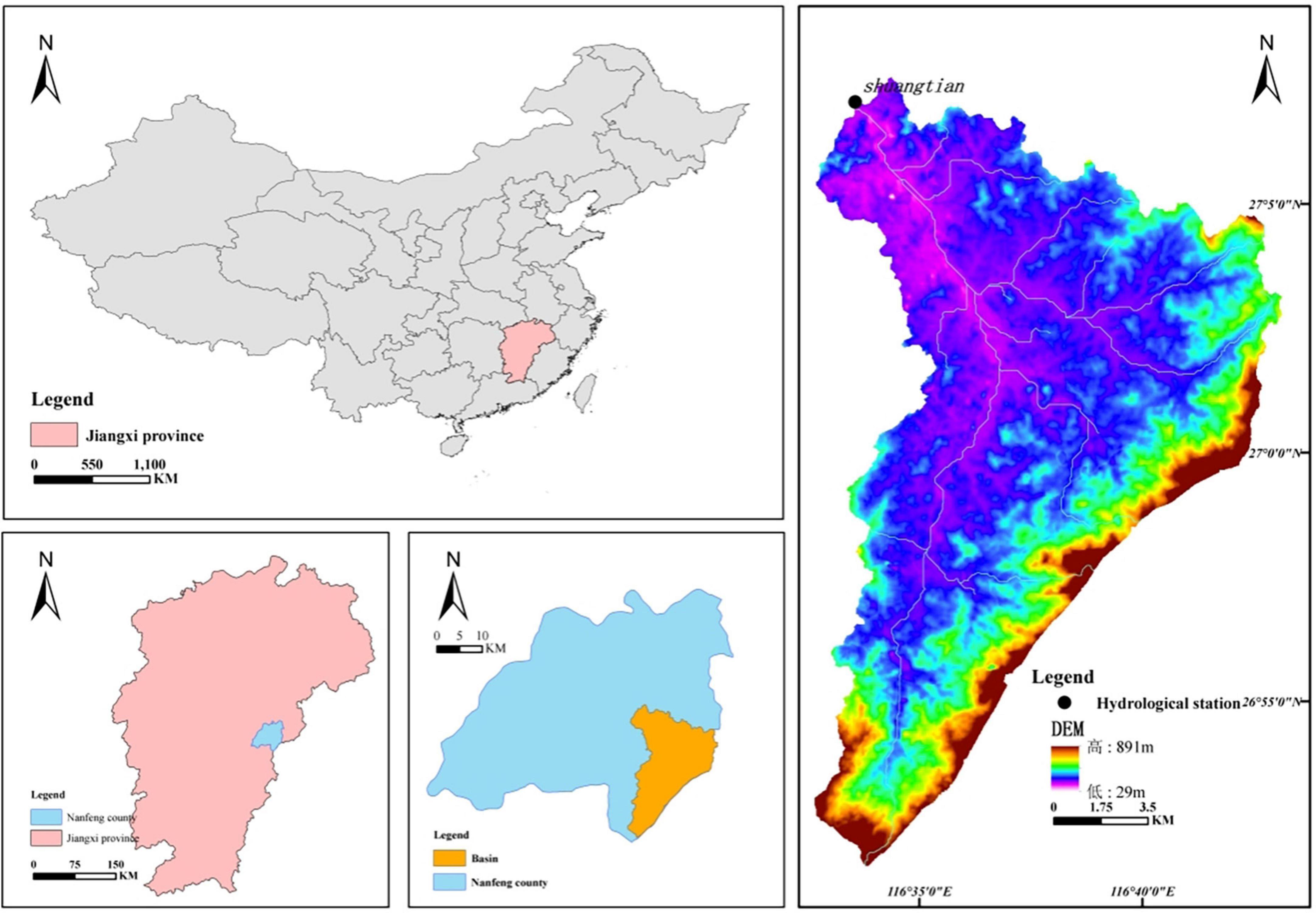 Impacts of climate change and fruit tree expansion on key hydrological components at different spatial scales